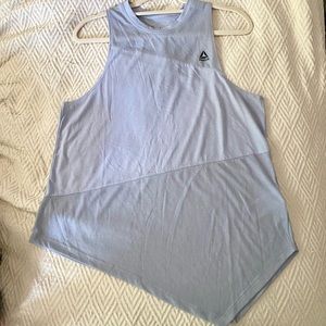 Reebok asymmetrical crewneck tank top - powder blue gray - size large